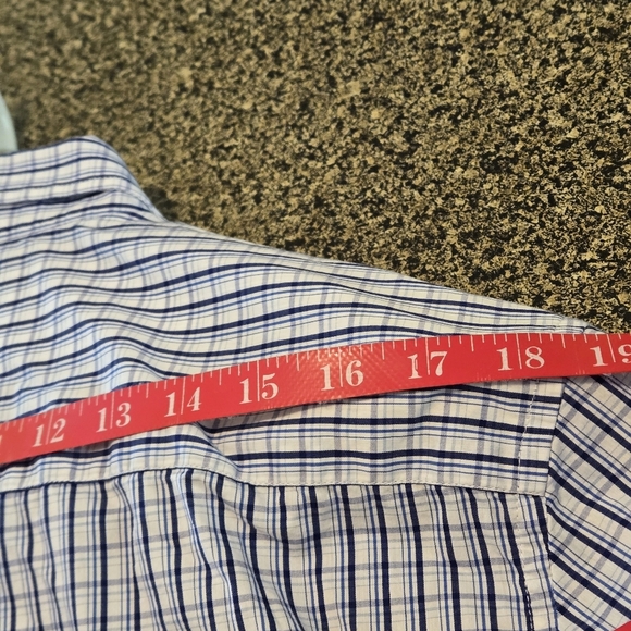 Simply Southern Men’s XL Blue & White Checkered Button-Up Shirt Turtle Logo - Picture 6 of 13